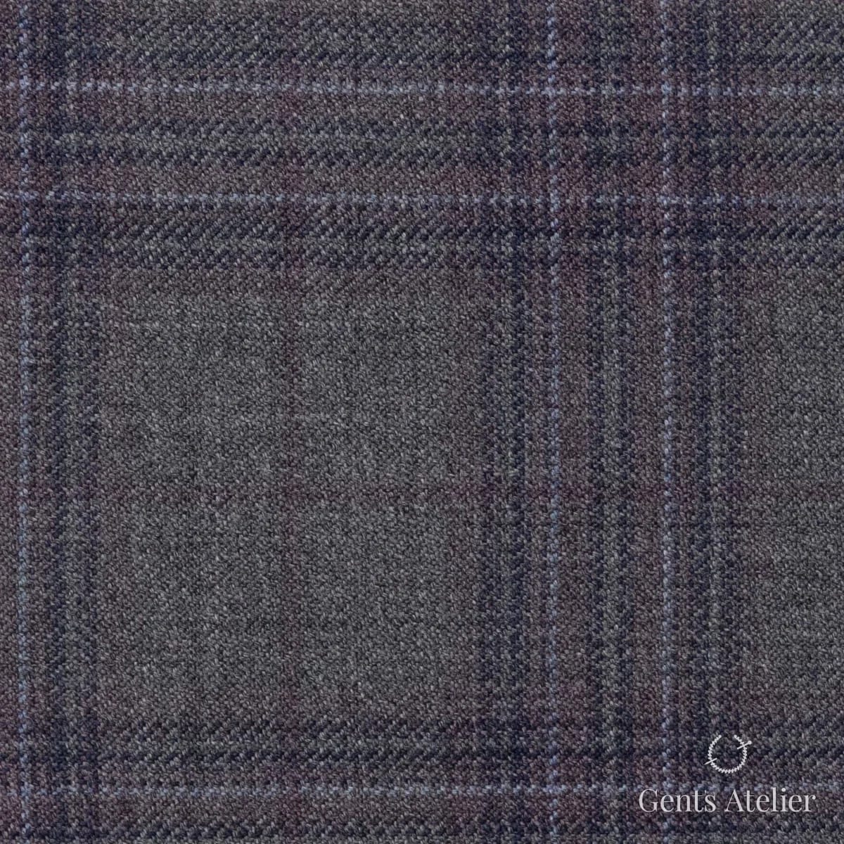 Костюмная ткань Marzoni 600 - 571 / 1000 — Серый / Розовый, виндоупейн, 100% шерсть