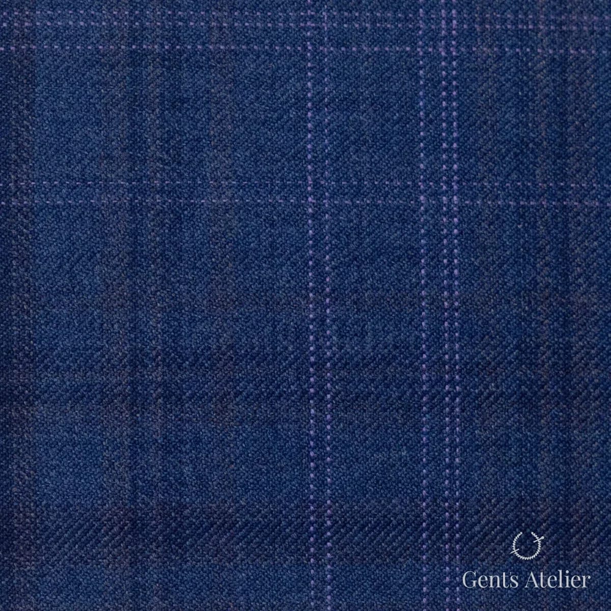 Костюмная ткань Marzoni 600 - 578 / 1000 — Синий / Фиолетовый, виндоупейн, 100% шерсть