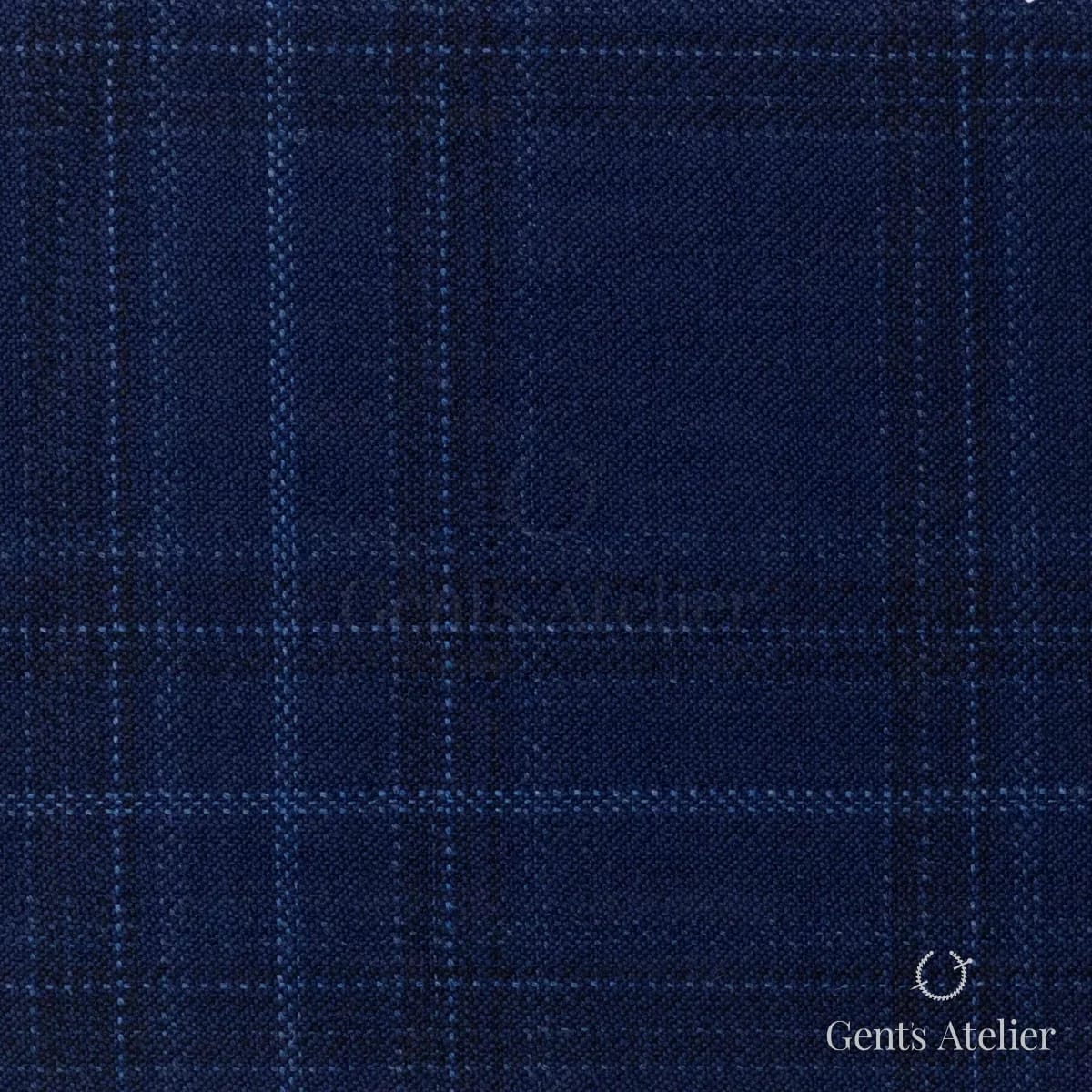 Костюмная ткань Marzoni 600 - 594 / 1000 — Синий / Голубой, виндоупейн, 100% шерсть