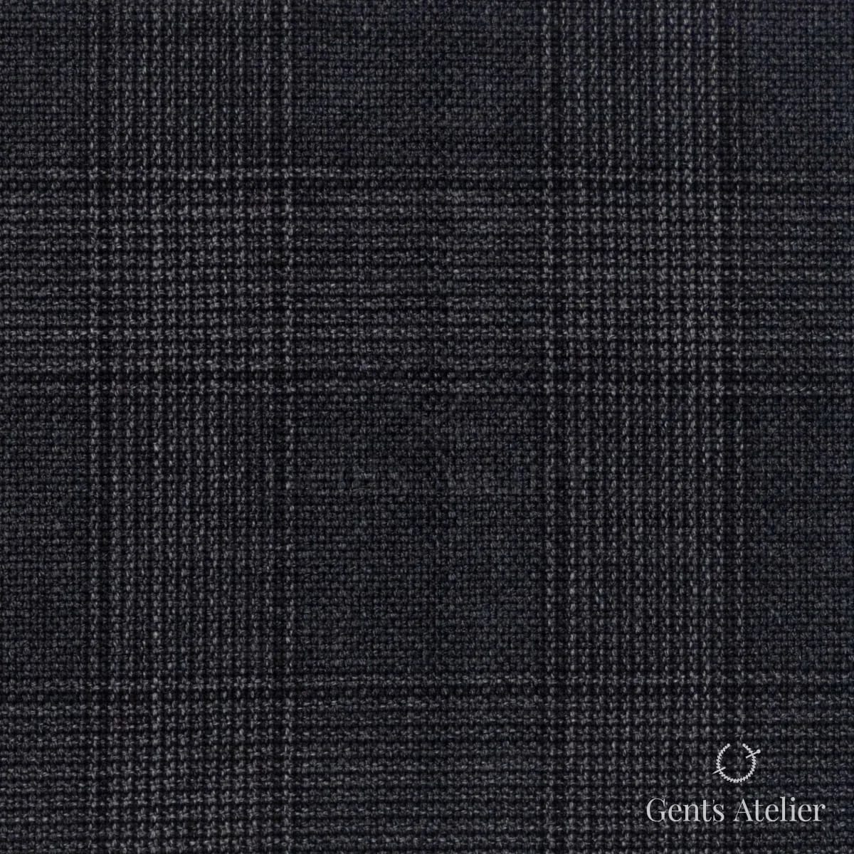 Костюмная ткань Marzoni 607 - 628 / 900 — Угольный / Серый, виндоупейн, 100% шерсть
