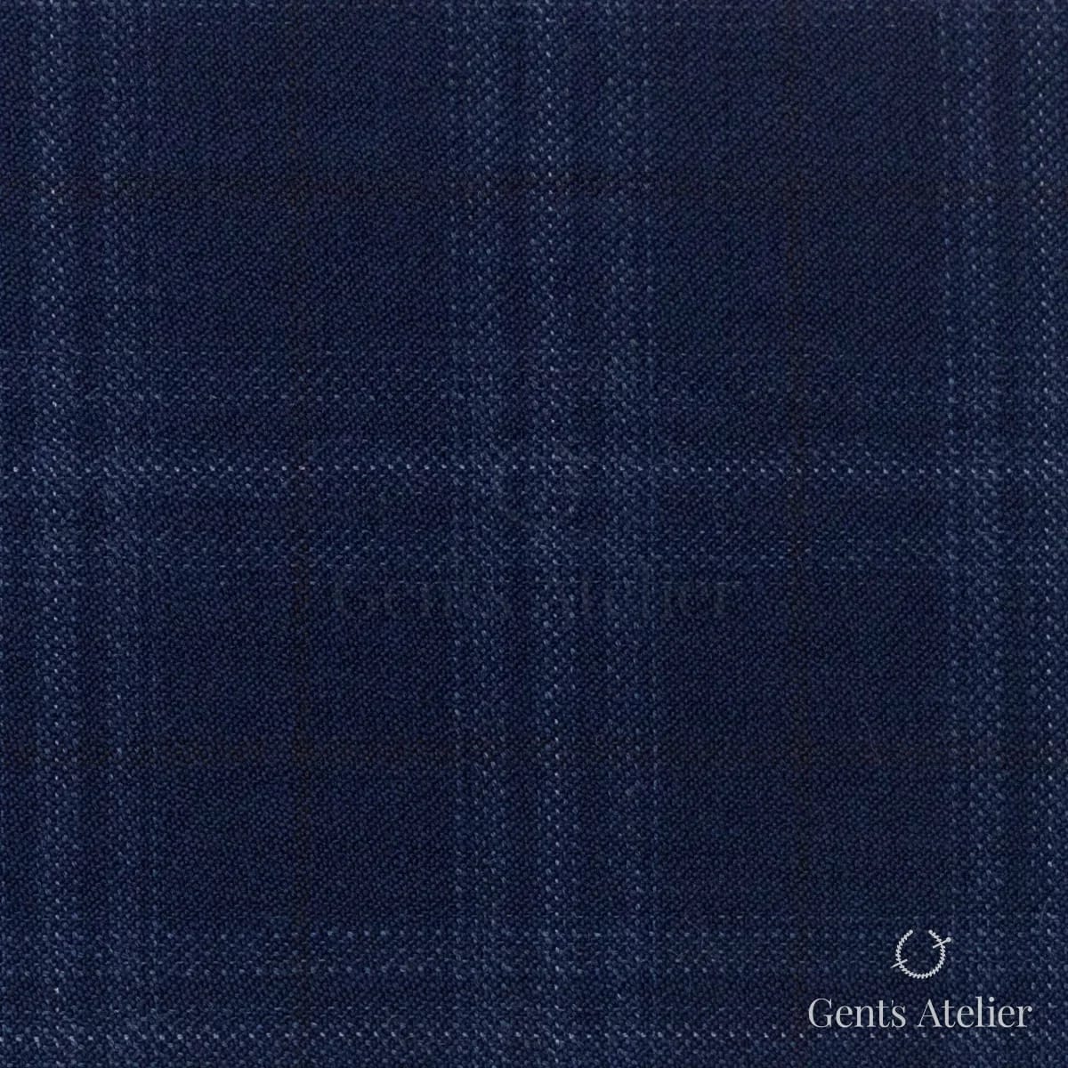 Костюмная ткань Marzoni 607 - 847 / 1000 — Синий, виндоупейн, 100% шерсть