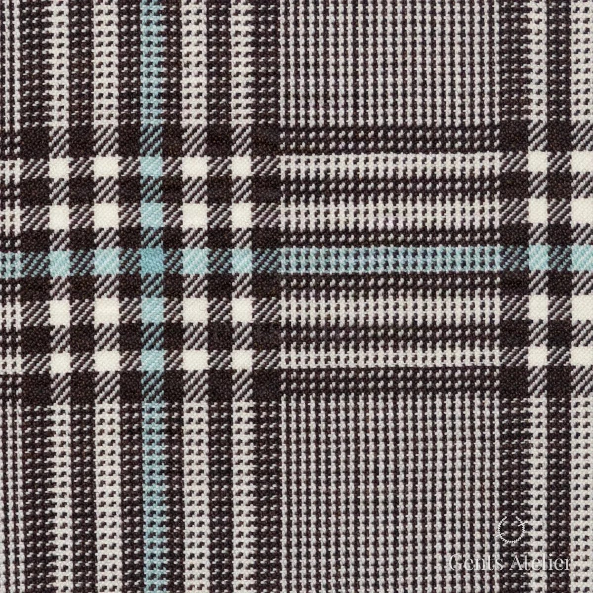 Костюмная ткань Marzoni 651 - 734 / 1200 — Коричневый / Зелёный, в клетку, 100% шерсть