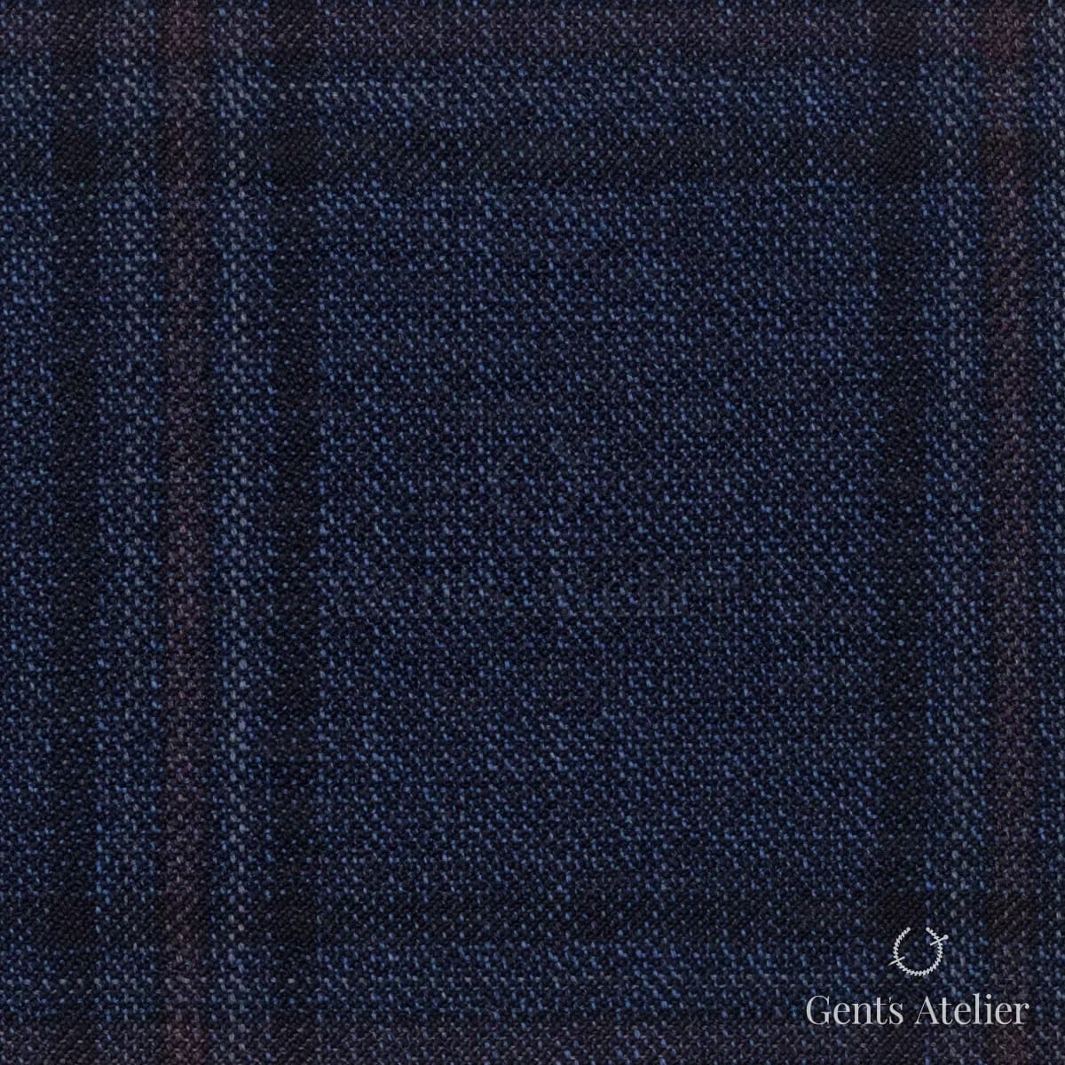 Костюмная ткань Marzoni 651 - 756 / 1200 — Синий / Коричневый, виндоупейн, 100% шерсть