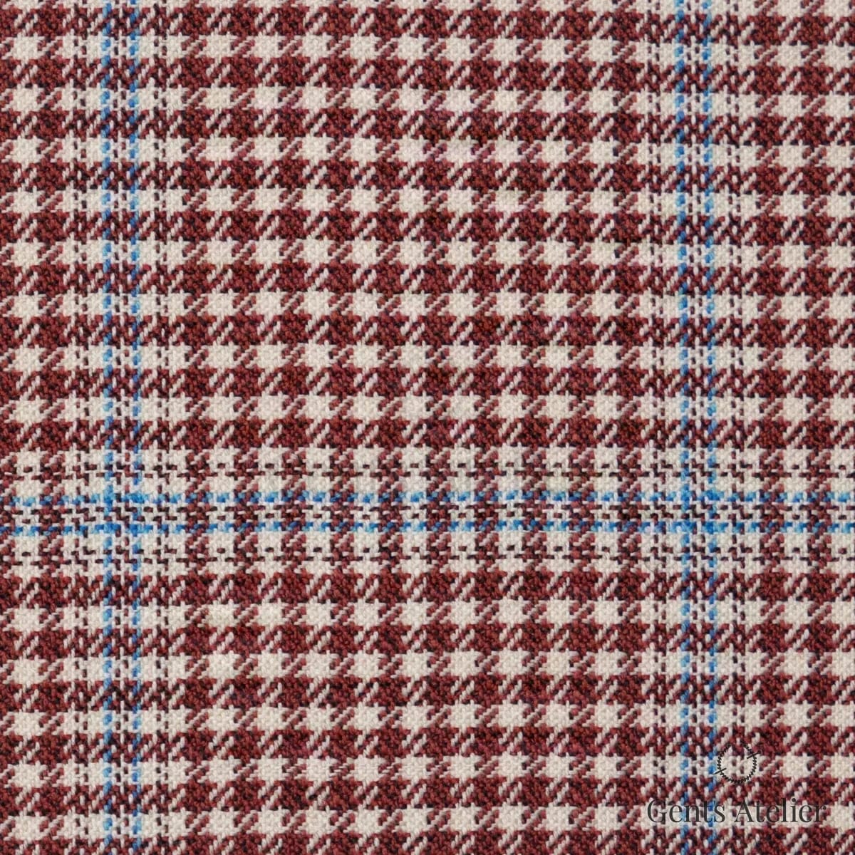 Костюмная ткань Marzoni 651 - 762 / 1200 — Красный / Белый / Голубой, в клетку, 100% шерсть