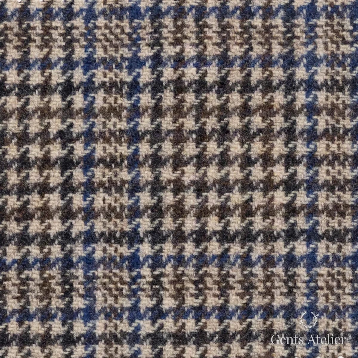 Костюмная ткань Marzoni 601 - 982 / 1200 — Бежевый / Коричневый, гусиная лапка, 90% шерсть / 10% Cashmere