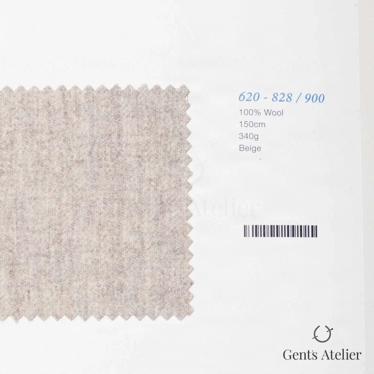 Образец ткани Marzoni 620 - 828 / 900 с этикеткой — Бежевый