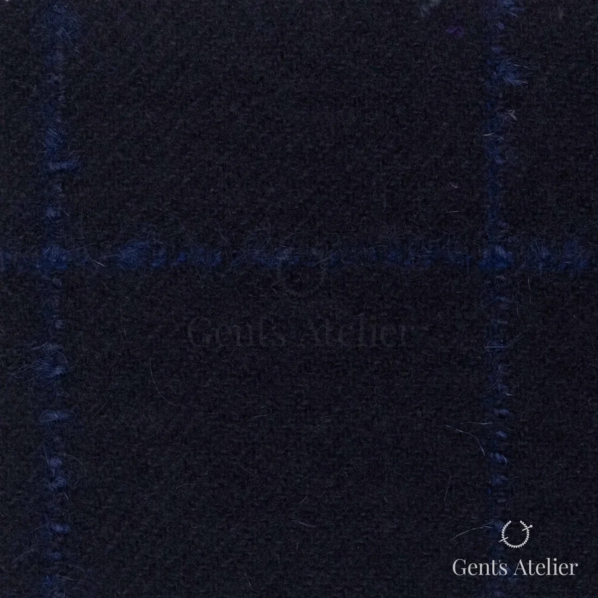 Костюмная ткань Marzoni 641 - 140 / 900 — Тёмно-синий / Синий, виндоупейн, 97.5% шерсть, 2% Polyamide, 0.5% Elastane