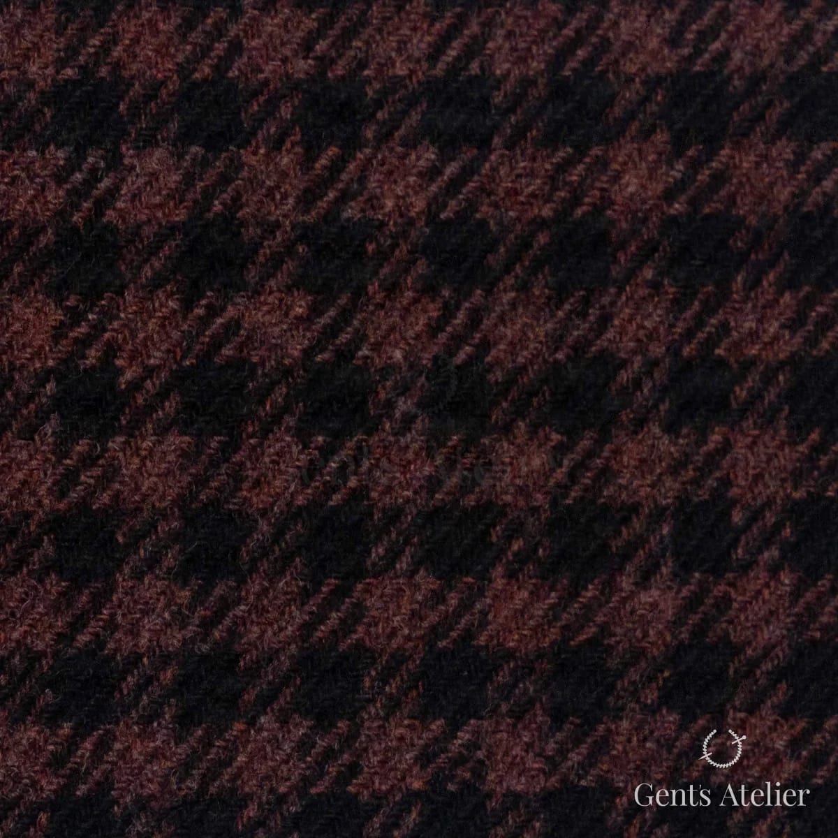 Костюмная ткань Marzoni 651 - 605 / 1200 — Бордовый / Чёрный, меланж, 90% шерсть, 10% Cashmere