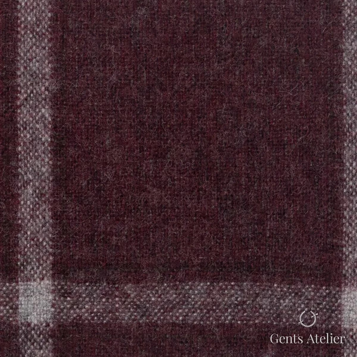 Костюмная ткань Marzoni 651 - 650 / 1200 — Бордовый / Белый, виндоупейн, 100% шерсть