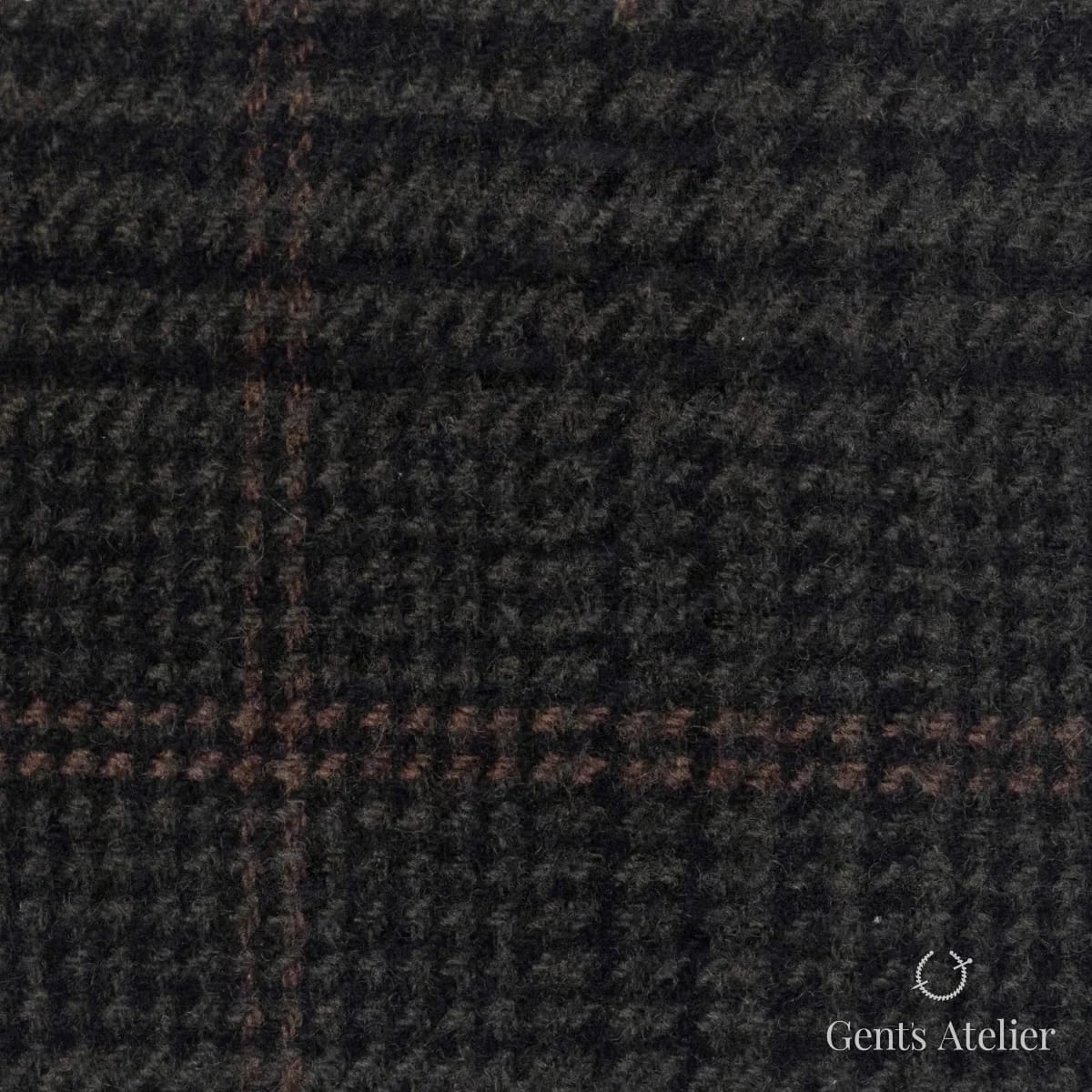 Костюмная ткань Marzoni 651 - 657 / 1200 — Тёмно-зелёный, виндоупейн, 90% шерсть, 10% Cashmere