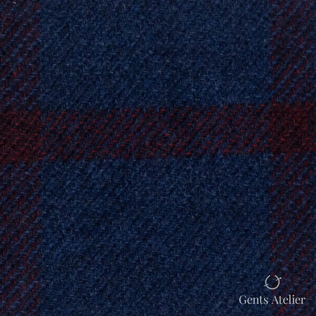 Костюмная ткань Marzoni 651 - 670 / 1200 — Синий / Красный, виндоупейн, 90% шерсть, 10% Cashmere