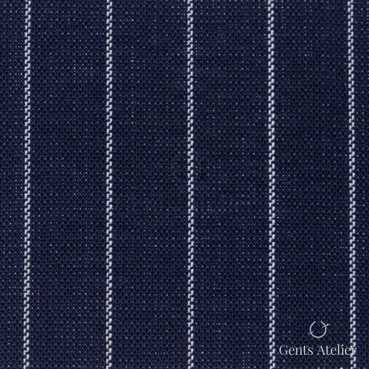Костюмная ткань Marzoni 619 - 128 / 1000 — Тёмно-синий / Белый, в полоску, 100% шерсть