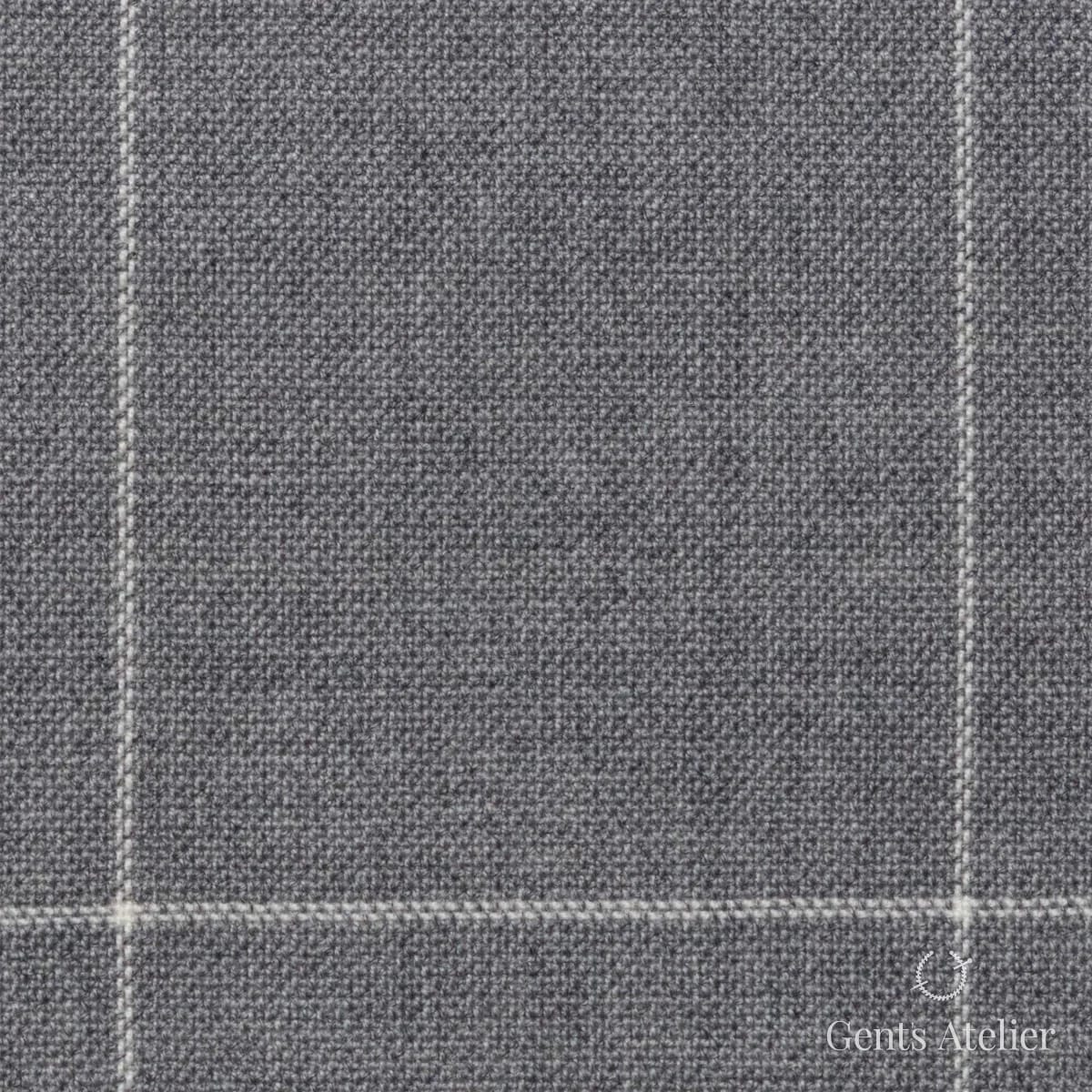 Костюмная ткань Marzoni 619 - 142 / 1000 — Серый / Белый, виндоупейн, 100% шерсть