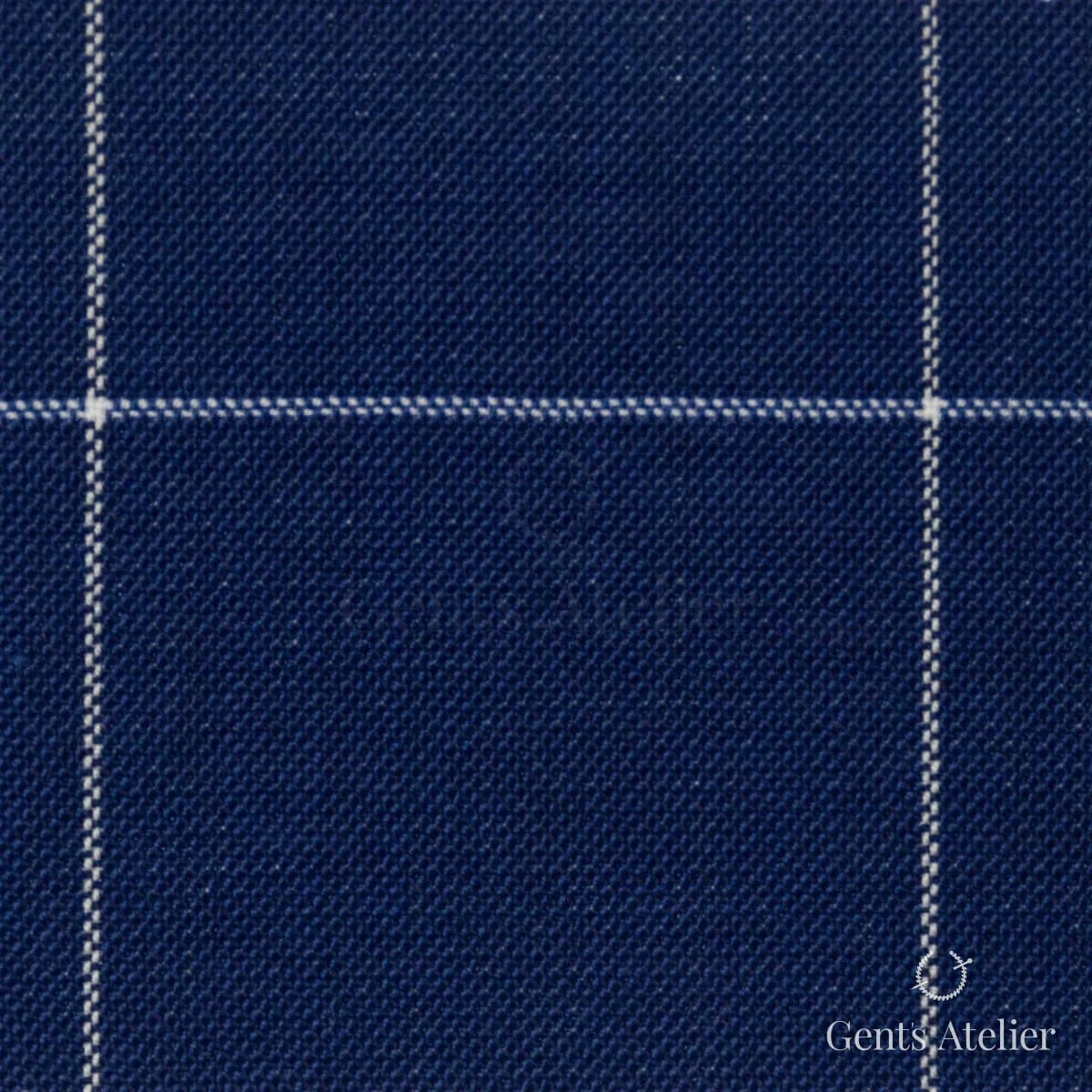 Костюмная ткань Marzoni 619 - 143 / 1000 — Синий / Белый, виндоупейн, 100% шерсть