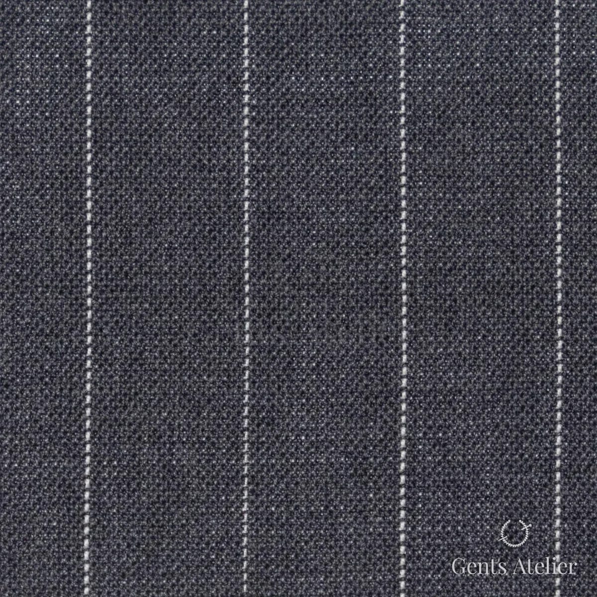 Костюмная ткань Marzoni 619 - 159 / 1000 — Серый / Белый, в полоску, 100% шерсть