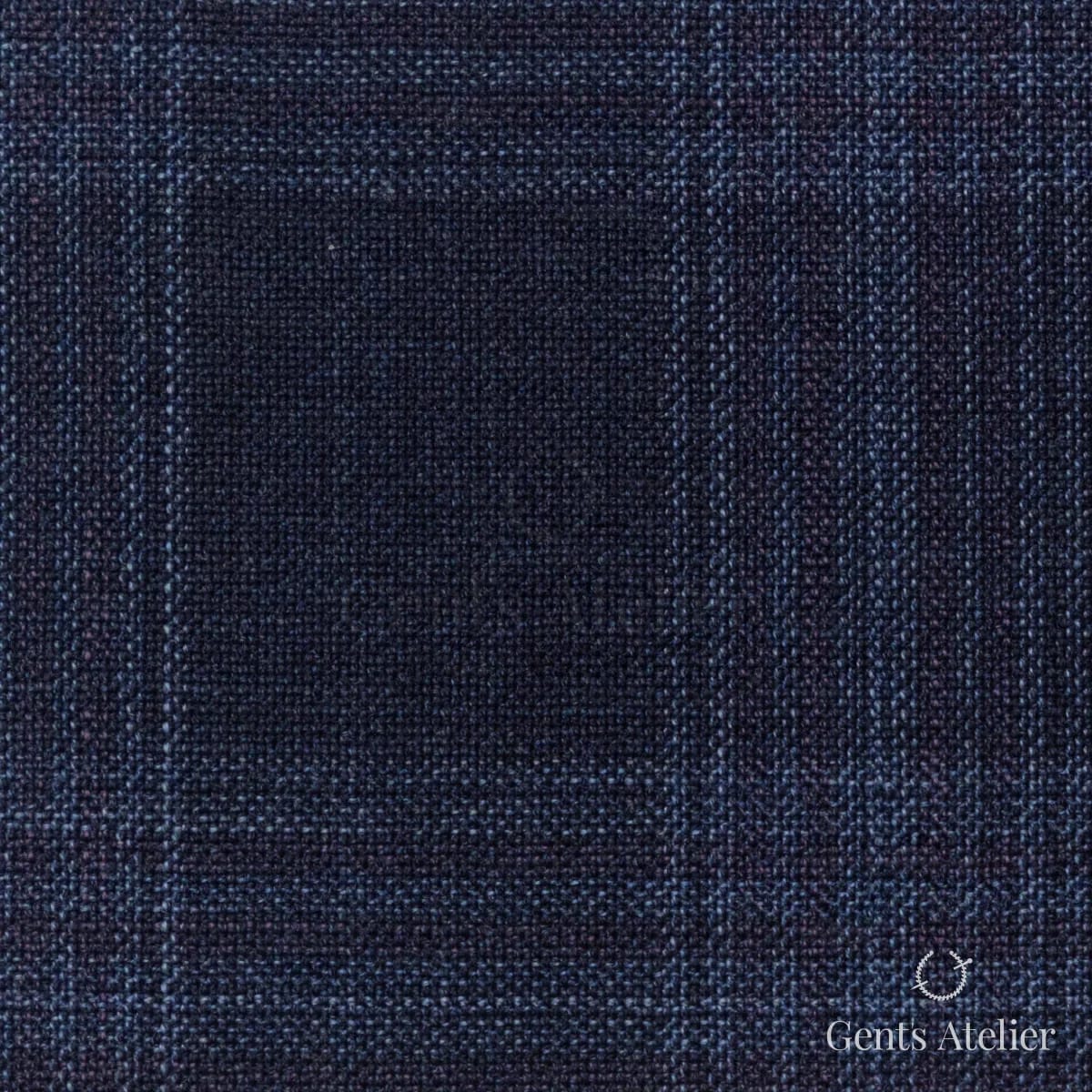 Костюмная ткань Marzoni 651 - 785 / 1000 — Синий / Фиолетовый, в клетку, 100% шерсть
