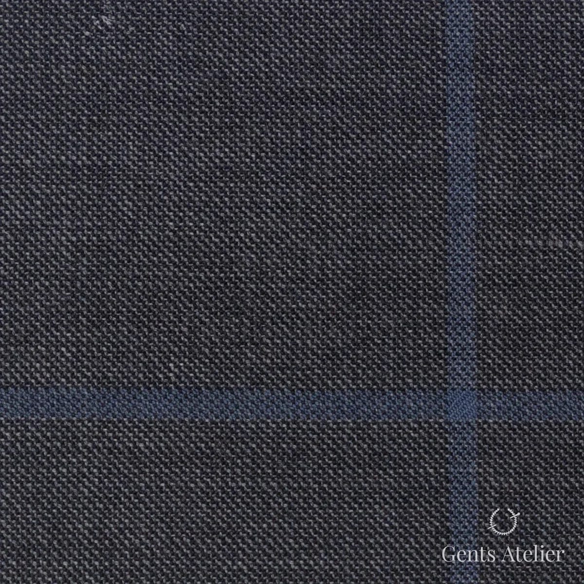 Костюмная ткань Marzoni 723 - 002 / 1200 — Серый / Голубой, виндоупейн, 100% шерсть