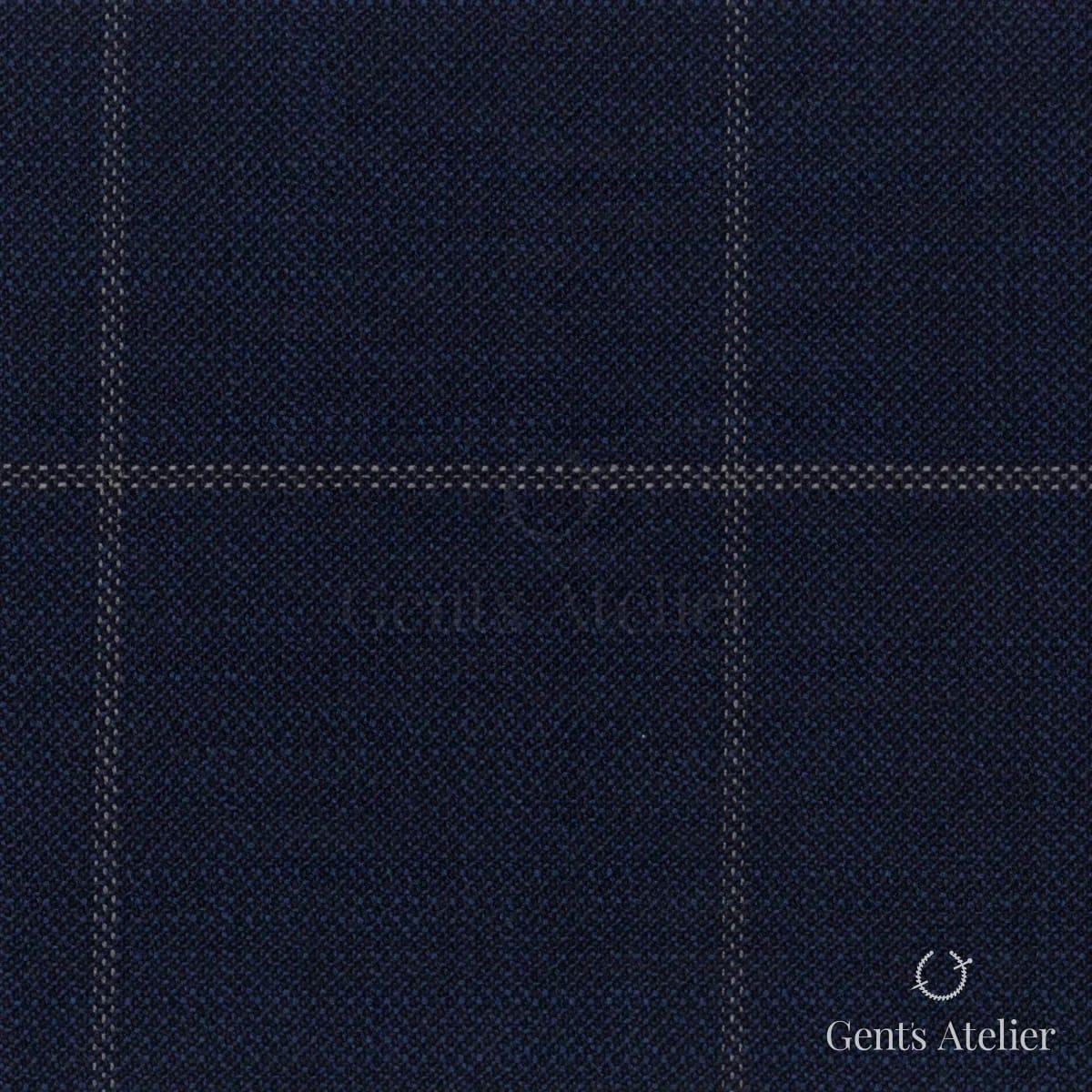 Костюмная ткань Marzoni 723 - 023 / 1200 — Тёмно-синий, виндоупейн, 100% шерсть
