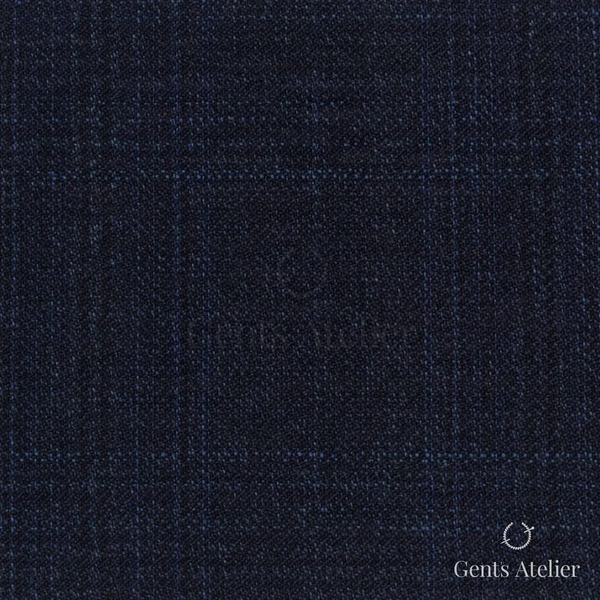 Костюмная ткань Marzoni 723 - 111 / 1200 — Тёмно-синий / Синий, виндоупейн, 100% шерсть