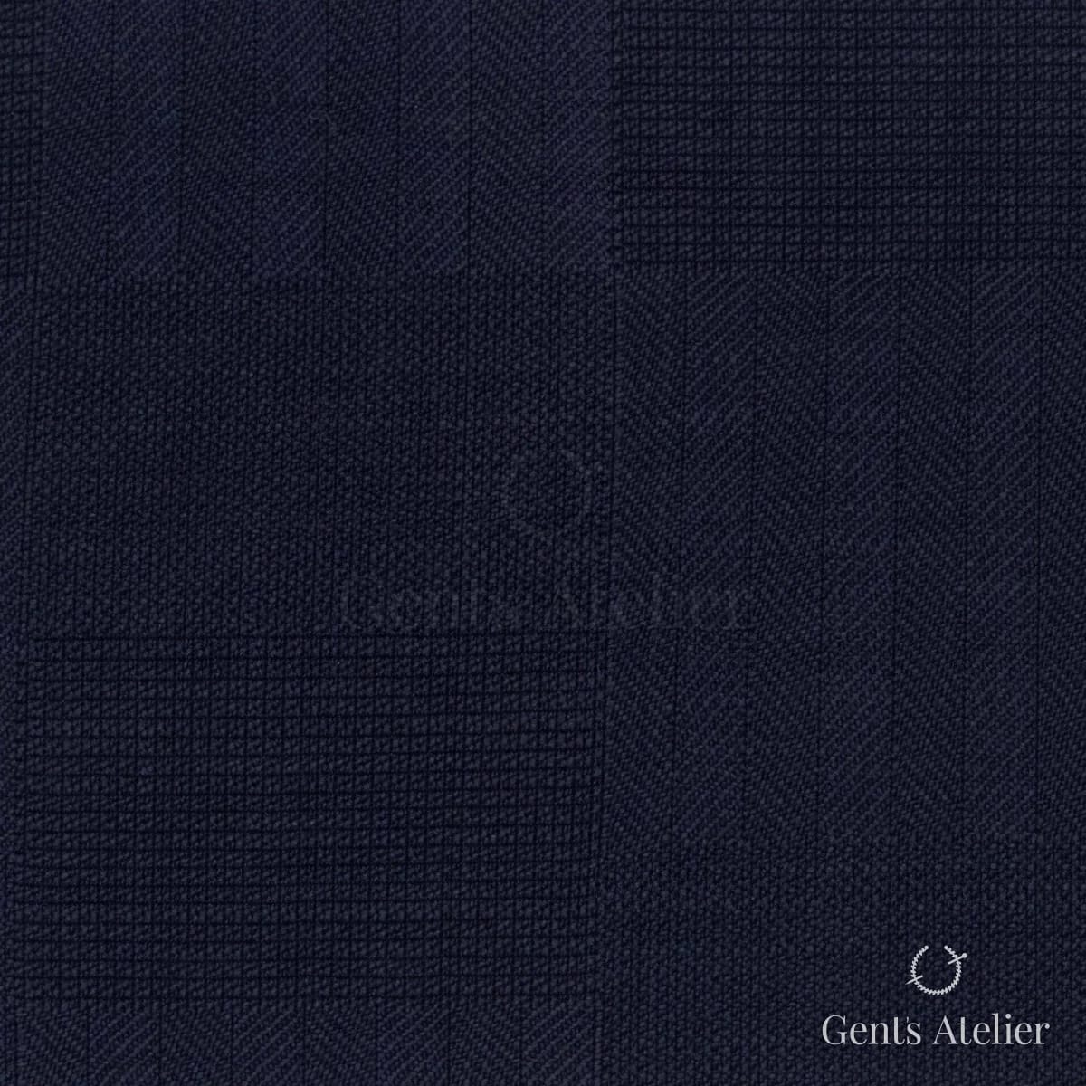 Костюмная ткань Marzoni 723 - 112 / 1200 — Тёмно-синий, виндоупейн, 100% шерсть