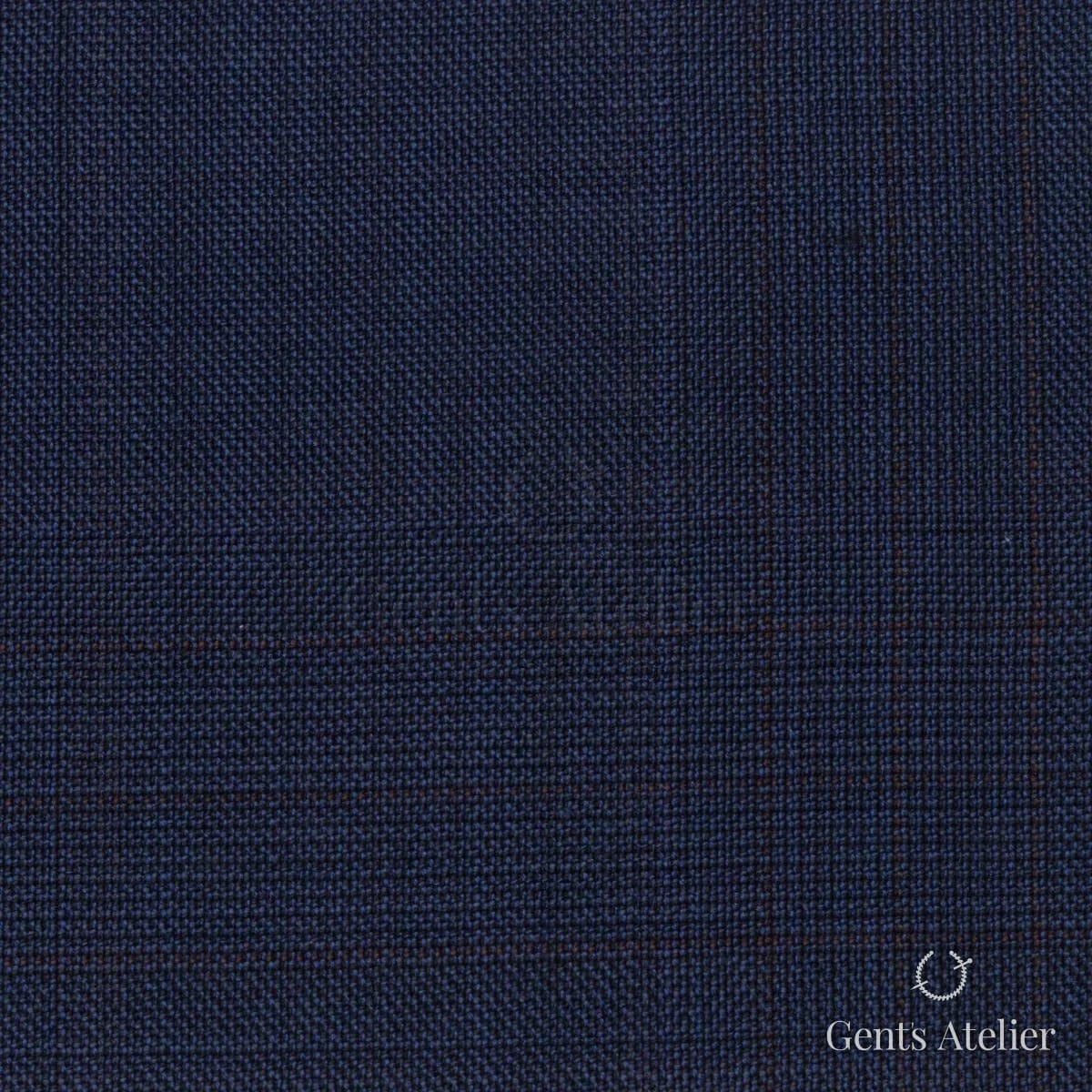 Костюмная ткань Marzoni 725 - 453 / 1400 — Тёмно-синий / Бордовый, виндоупейн, 100% шерсть