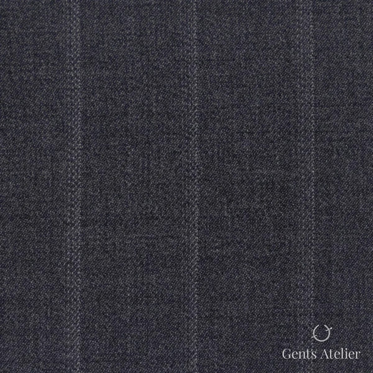 Костюмная ткань Marzoni 725 - 486 / 1500 — Тёмно-серый / Серый, в полоску, 100% шерсть