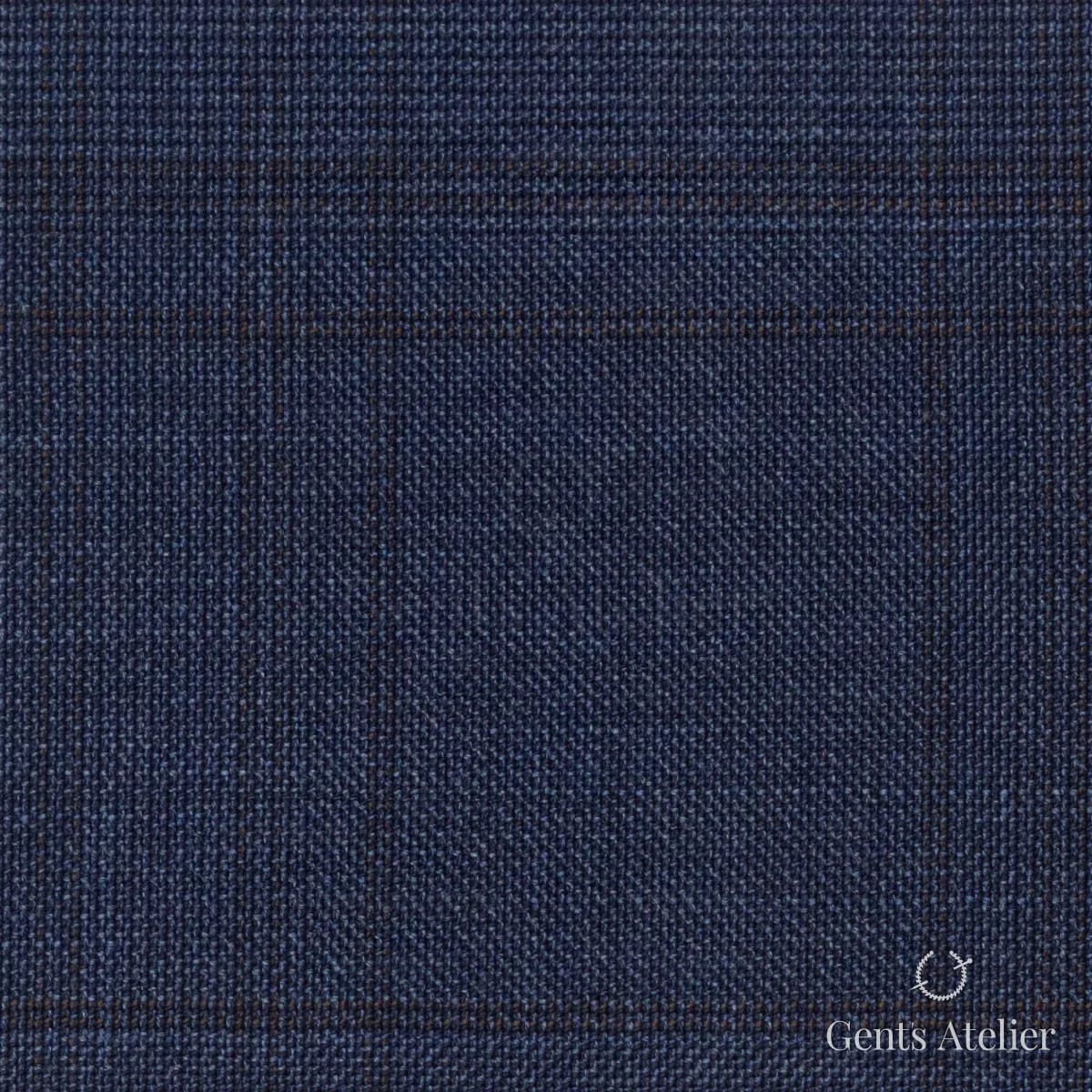 Костюмная ткань Marzoni 725 - 510 / 1500 — Синий / Бордовый, виндоупейн, 100% шерсть