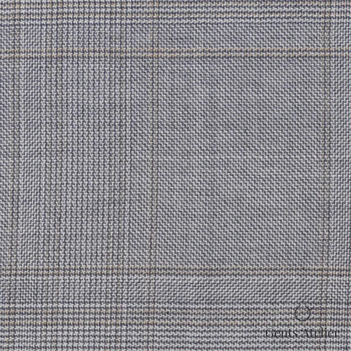 Костюмная ткань Marzoni 725 - 511 / 1500 — Серый / Бежевый, в клетку, 100% шерсть