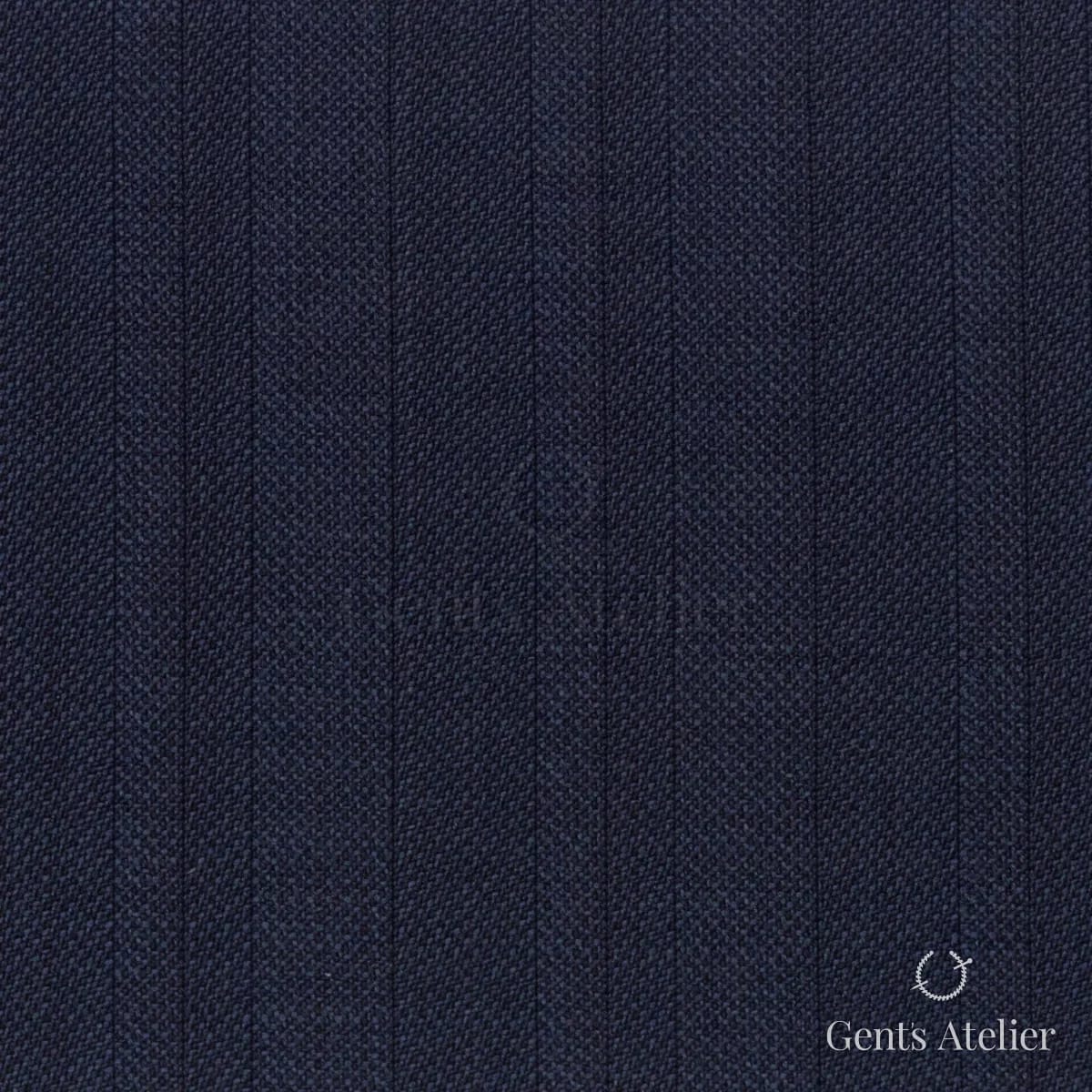 Костюмная ткань Marzoni 725 - 514 / 1500 — Тёмно-синий, в полоску, 100% шерсть