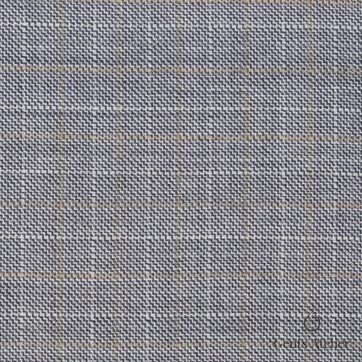 Костюмная ткань Marzoni 725 - 516 / 1500 — Серый / Бежевый, виндоупейн, 100% шерсть