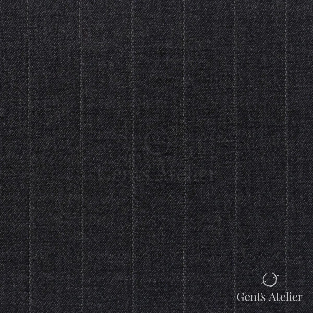 Костюмная ткань Marzoni 725 - 543 / 1400 — Серый, в полоску, 100% шерсть