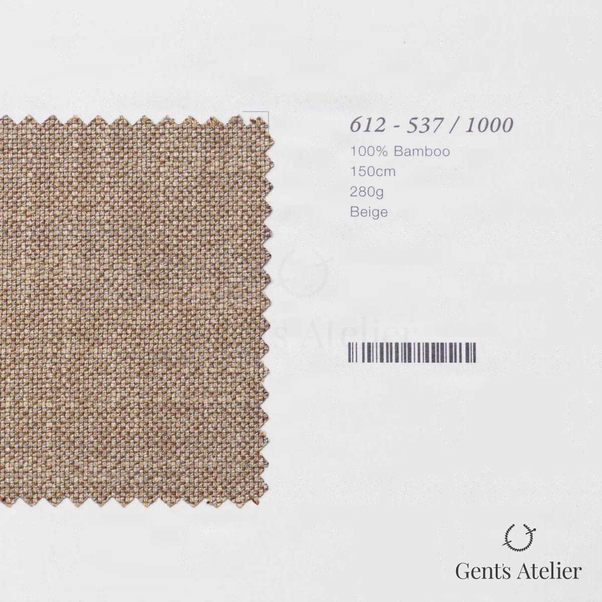 Образец ткани Marzoni 612 - 537 / 1000 с этикеткой — Бежевый