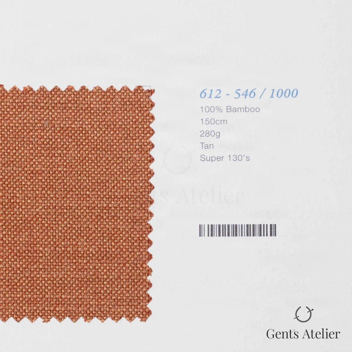 Образец ткани Marzoni 612 - 546 / 1000 с этикеткой — Песочный