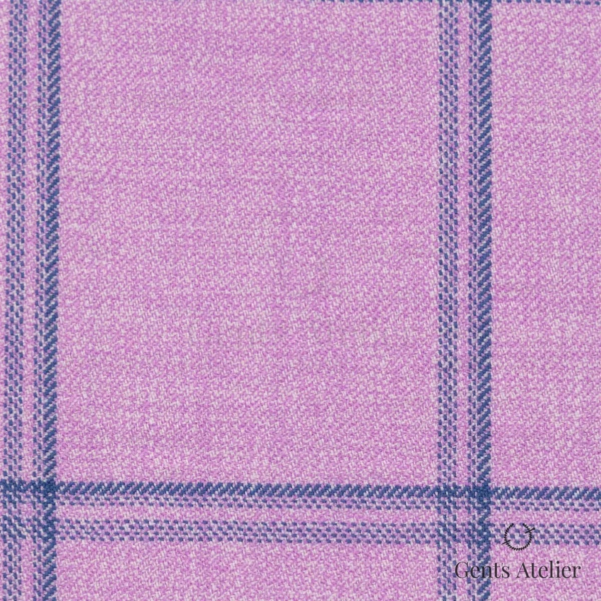 Костюмная ткань Marzoni 651 - 857 / 1200 — Розовый / Тёмно-синий, виндоупейн, 100% шерсть