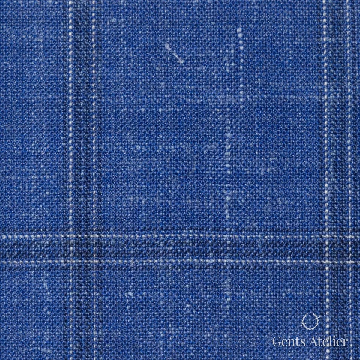 Костюмная ткань Marzoni 655 - 579 / 1200 — Синий, виндоупейн, 71% шерсть / 15% Silk / 14% Linen