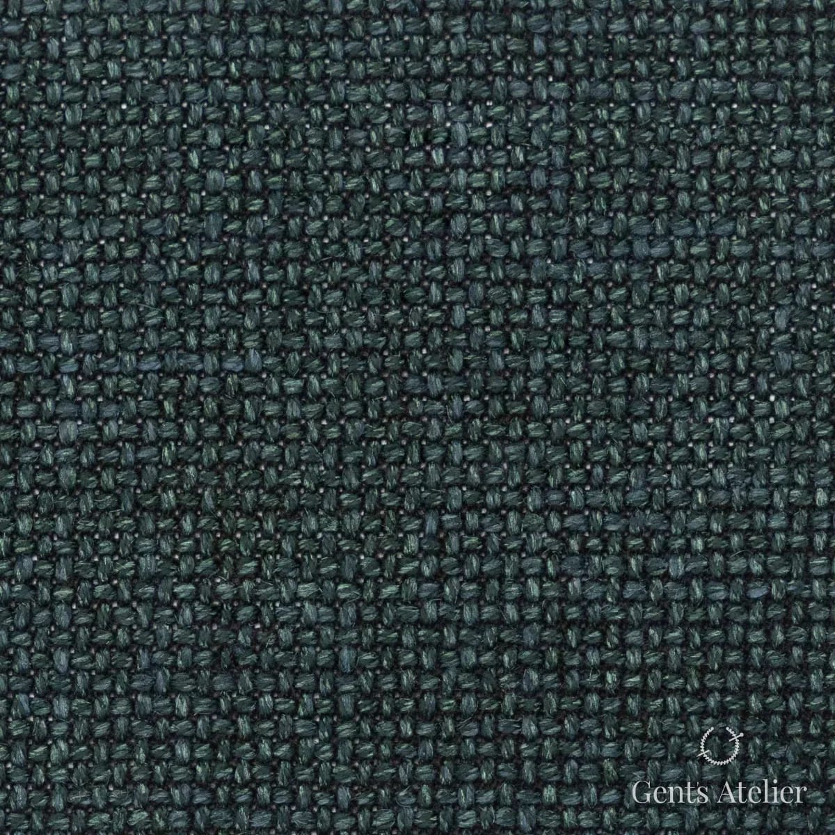 Костюмная ткань Marzoni 655 - 588 / 1300 — Тёмно-зелёный, меланж, 63% шерсть, 18% Silk, 17% Linen, 2% Cashmere