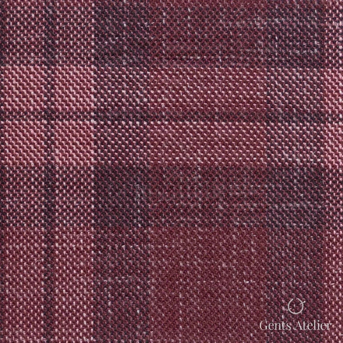 Костюмная ткань Marzoni 655 - 603 / 1400 — Бордовый / Красный, виндоупейн, 55% шерсть 34% Silk 11% Linen