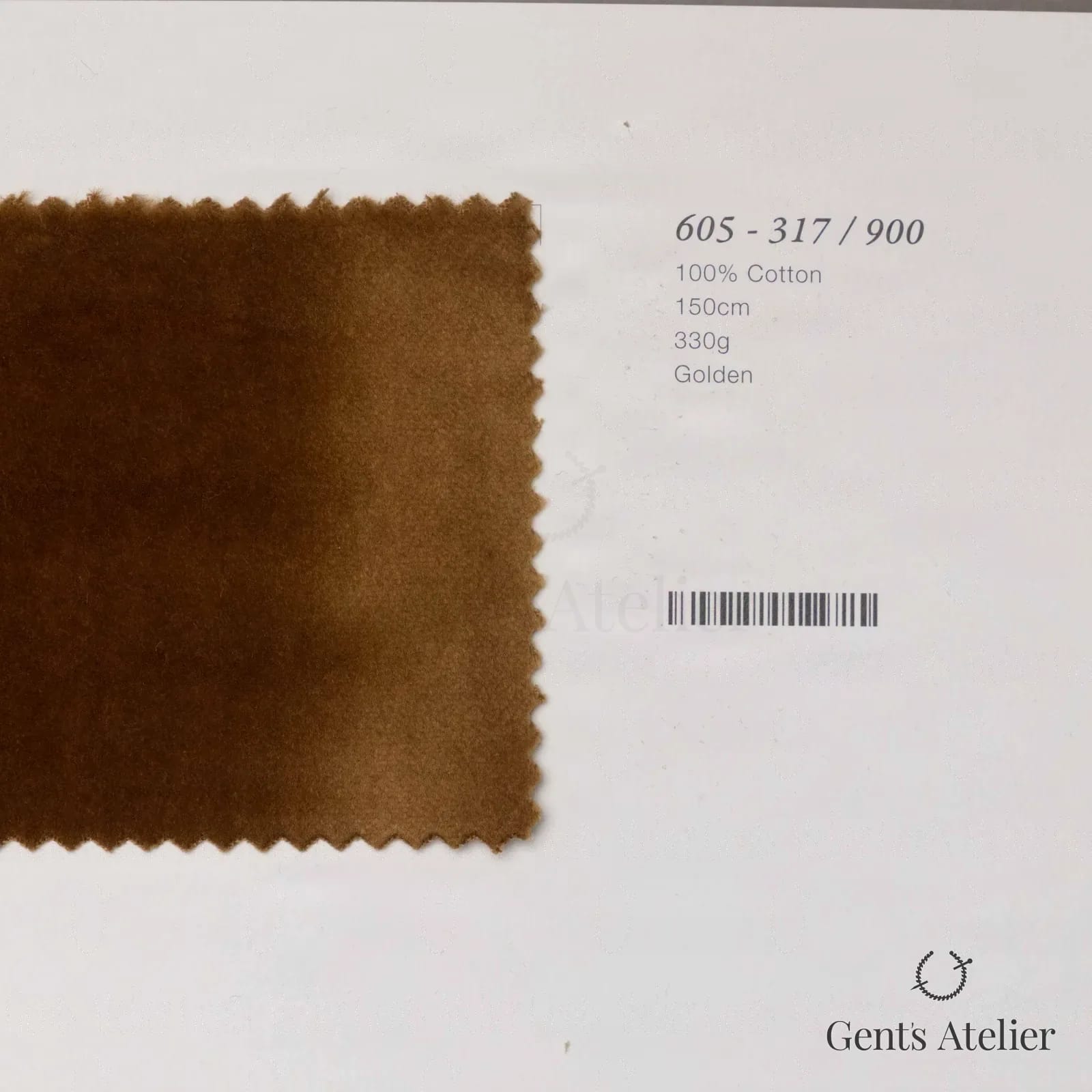 Образец ткани Marzoni 605 - 317 / 900 с этикеткой — Golden