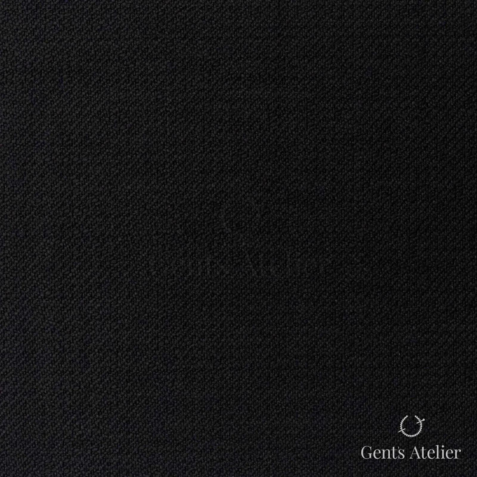 Костюмная ткань Marzoni 609 - 386 / 1200 — Чёрный, однотонная, 100% шерсть