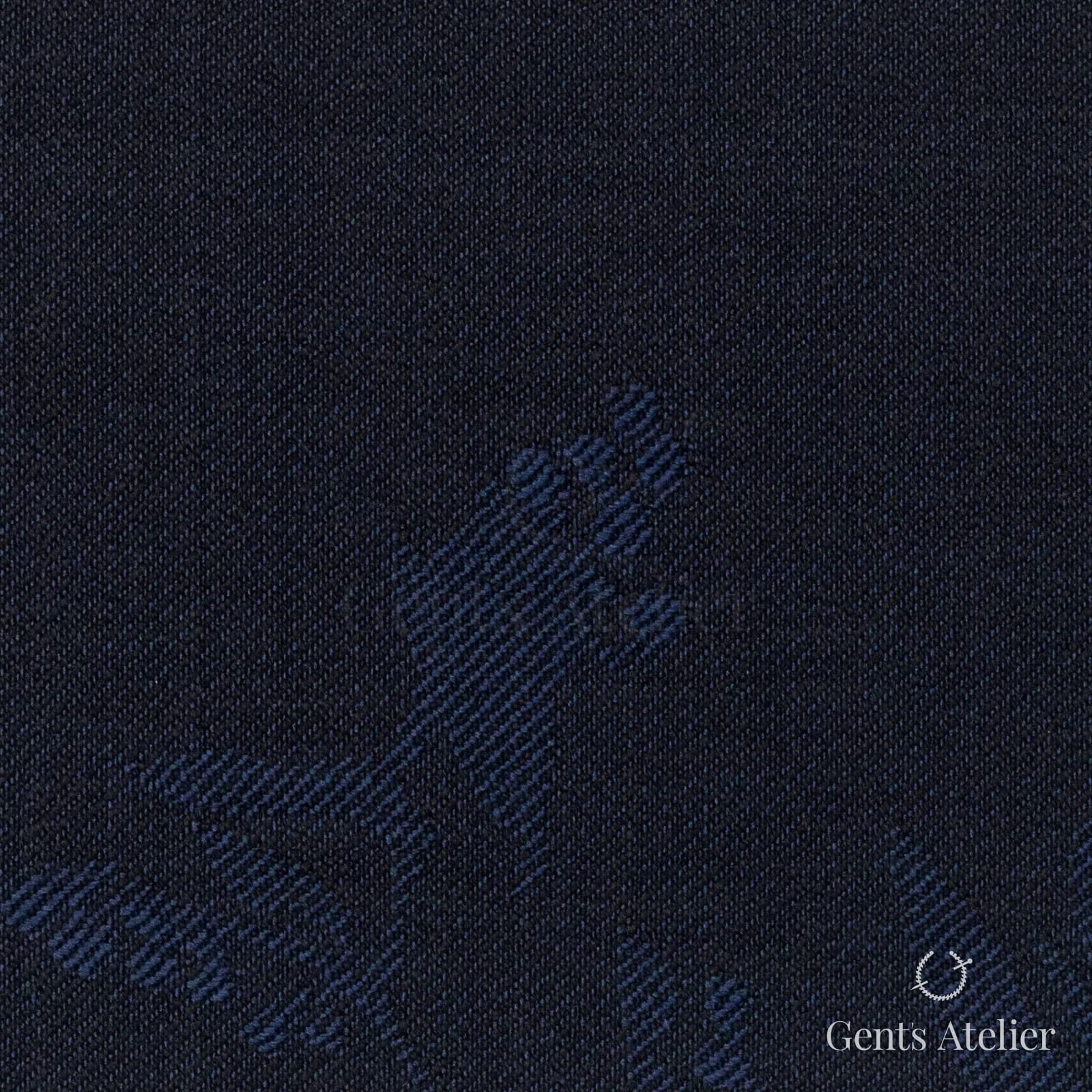 Костюмная ткань Marzoni 609 - 424 / 1000 — Тёмно-синий, оконная клетка, 100% шерсть