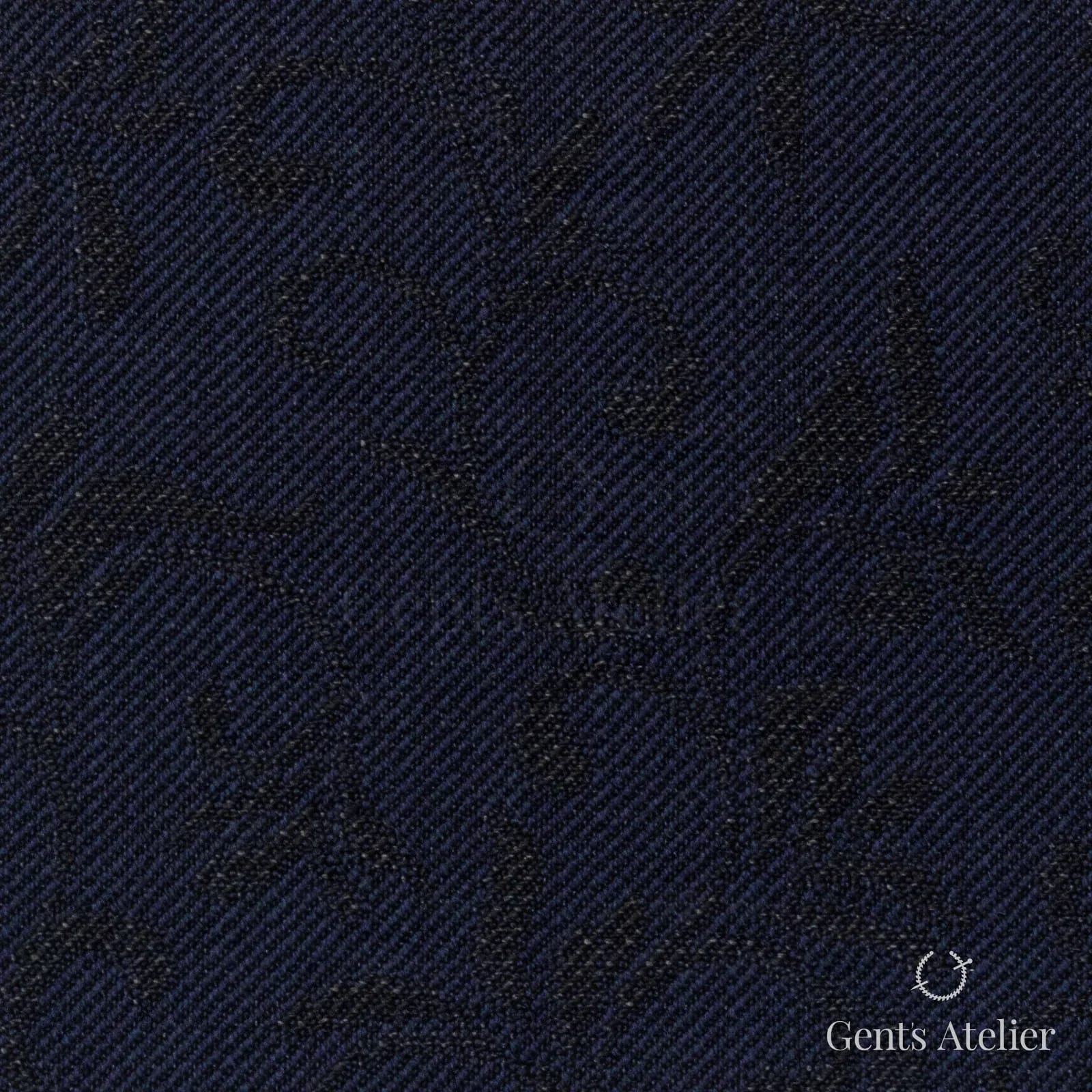 Костюмная ткань Marzoni 609 - 465 / 900 — Тёмно-синий, узор, 72% шерсть, 28% полиэстер