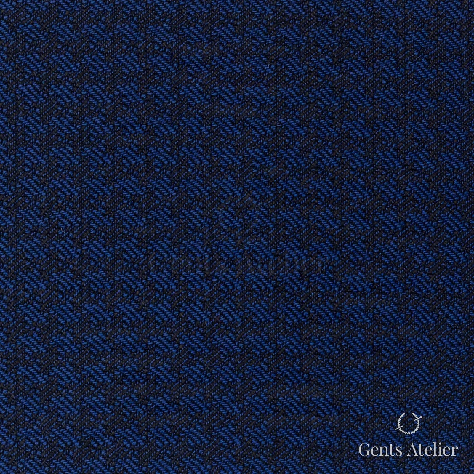 Костюмная ткань Marzoni 609 - 570 / 900 — Тёмно-синий, ёлочка, 100% шерсть