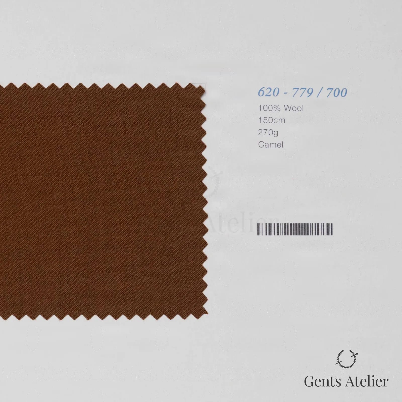 Образец ткани Marzoni 620 - 779 / 700 с этикеткой — Кэмел