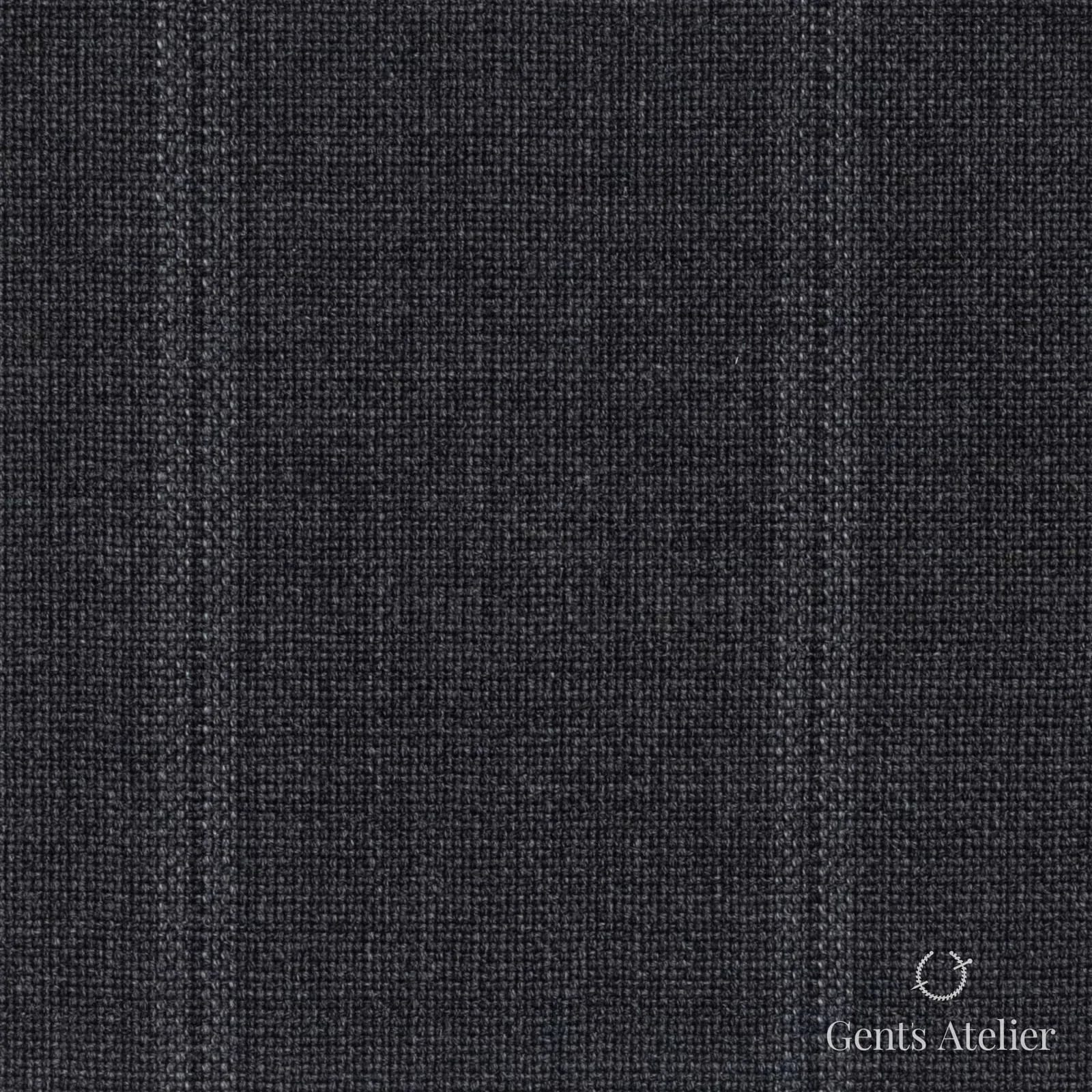 Костюмная ткань Marzoni 607 - 881 / 1000 — Антрацит, полоса, 100% шерсть