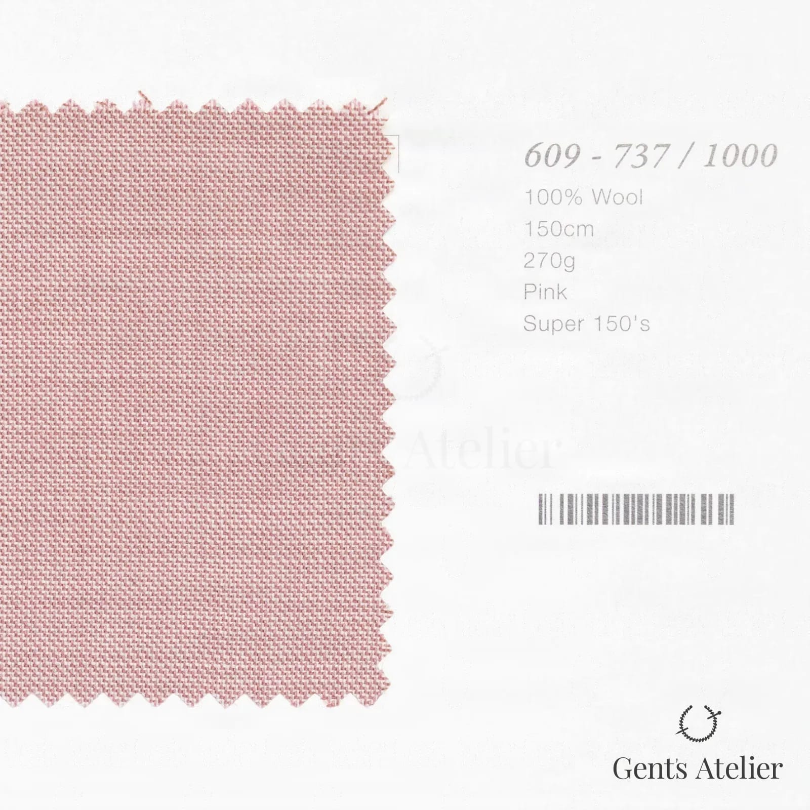 Образец ткани Marzoni 609 - 737 / 1000 с этикеткой — Pink