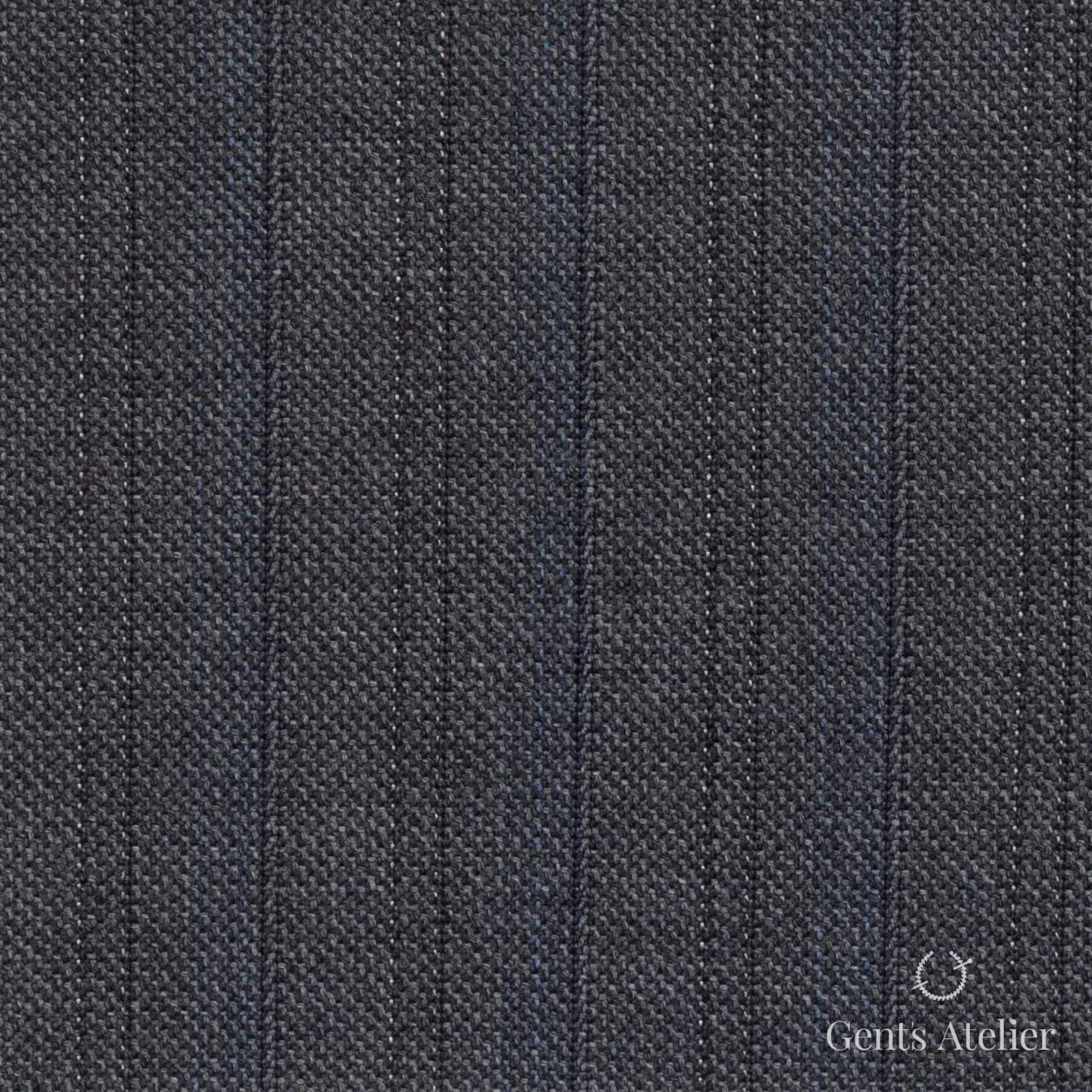 Костюмная ткань Marzoni 618 - 370 / 1200 — Серый, полоса, 100% шерсть