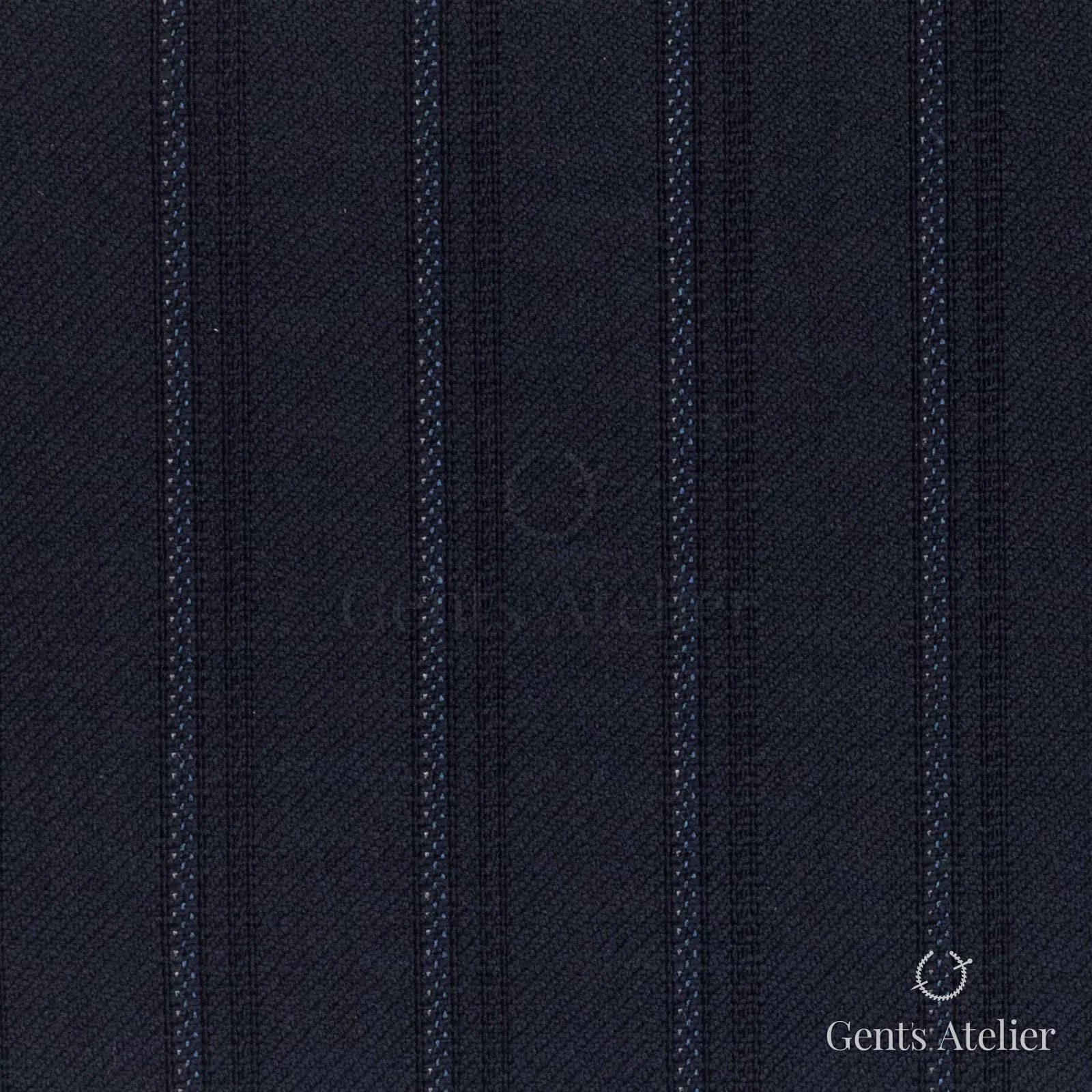 Костюмная ткань Marzoni 618 - 387 / 1200 — Тёмно-синий, полоса, 100% шерсть