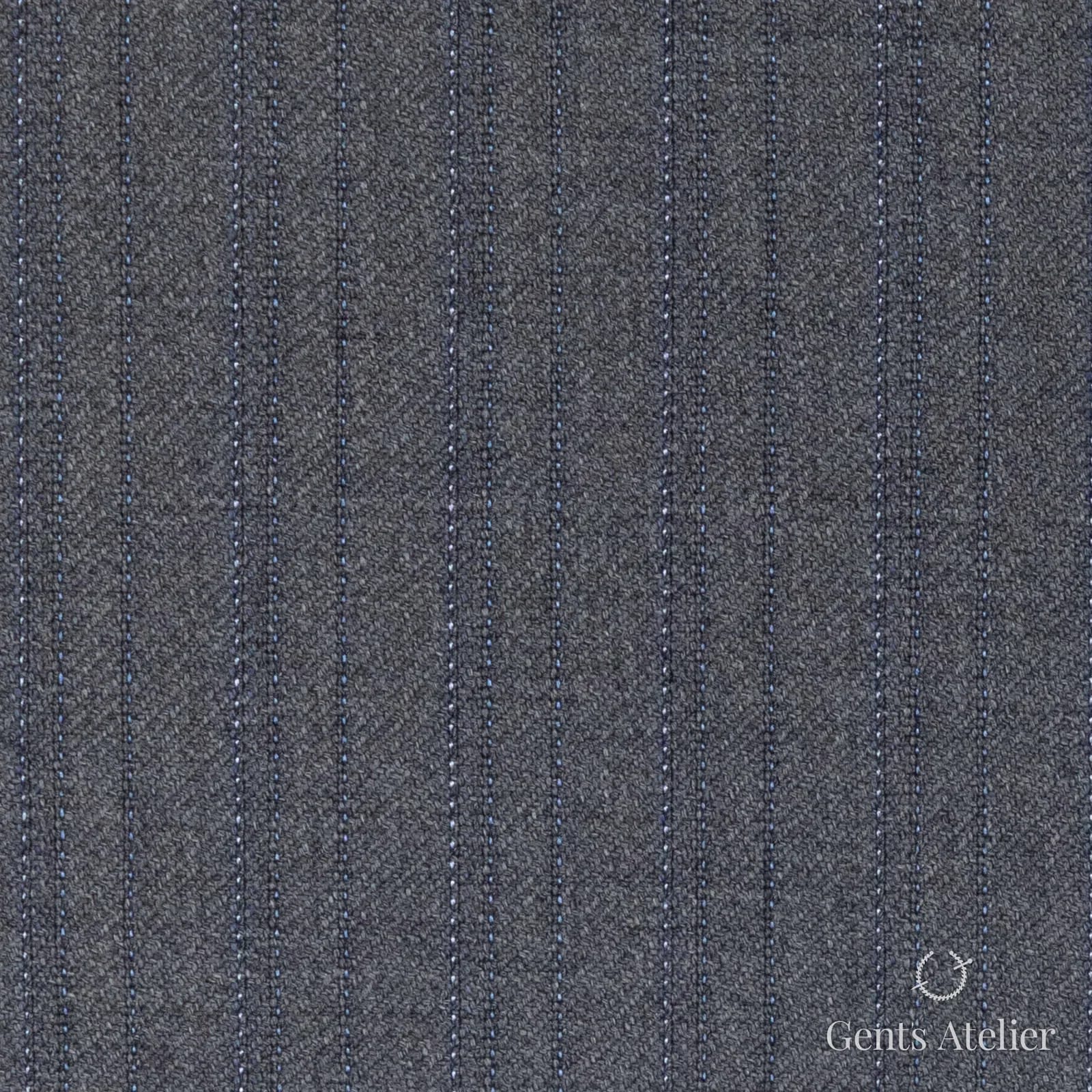Костюмная ткань Marzoni 618 - 398 / 1200 — Серый, полоса, 100% шерсть