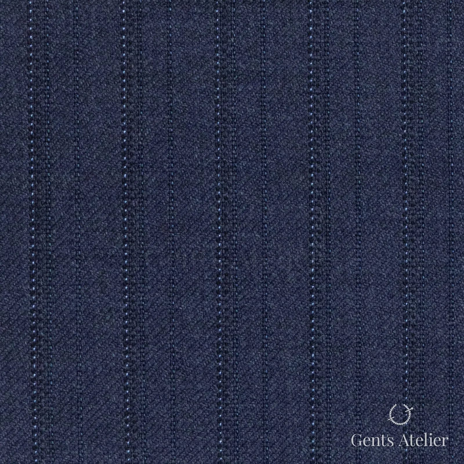 Костюмная ткань Marzoni 618 - 399 / 1200 — Синий, полоса, 100% шерсть