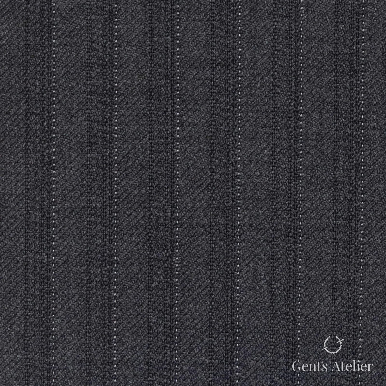 Костюмная ткань Marzoni 618 - 403 / 1200 — Серый, полоса, 100% шерсть